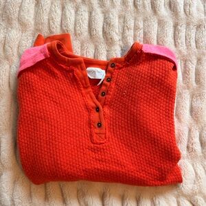 Orange Button-Up Sweater